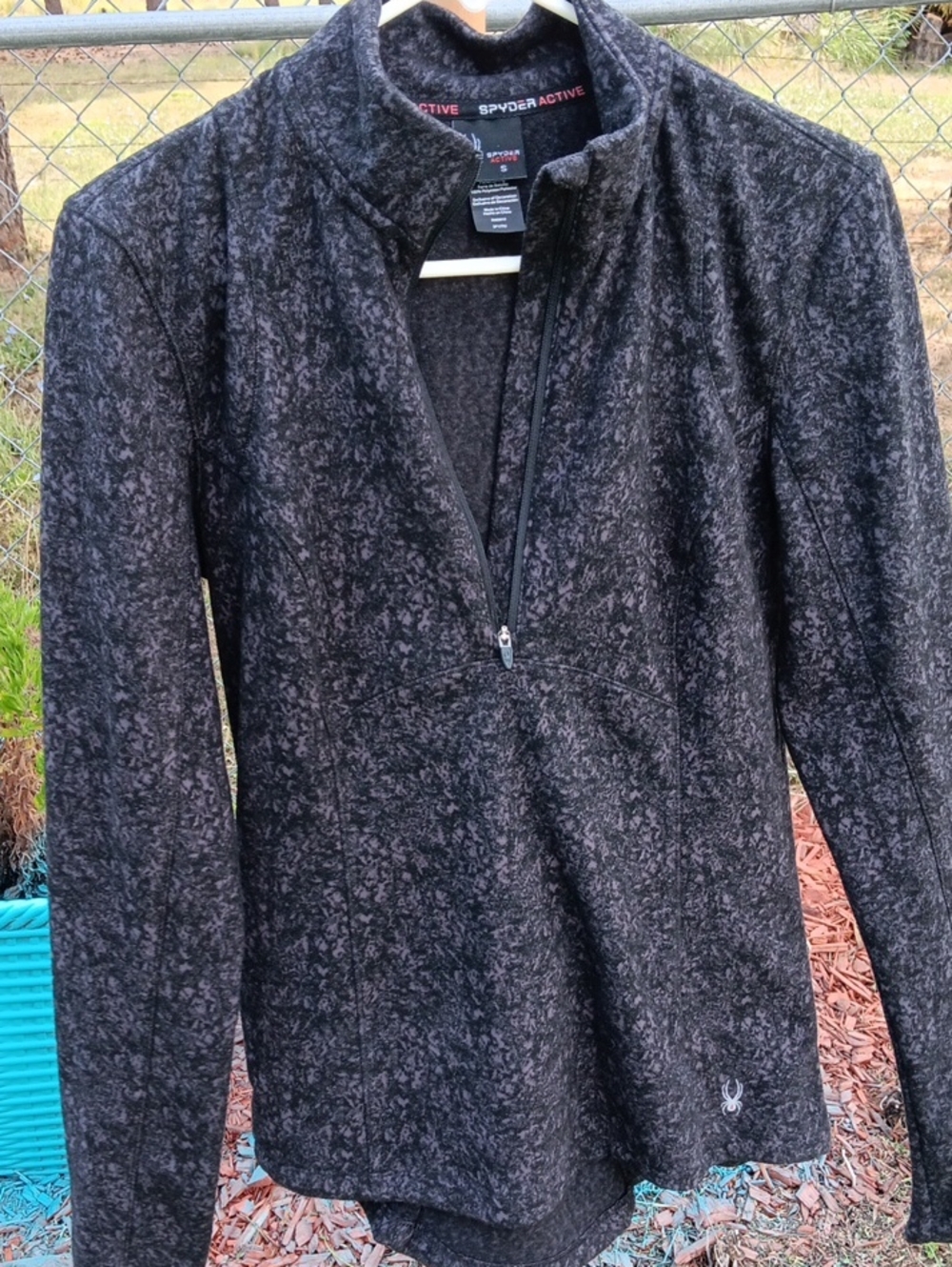 Spyder Women's Heathered Charcoal Half-Zip Utility Jacket